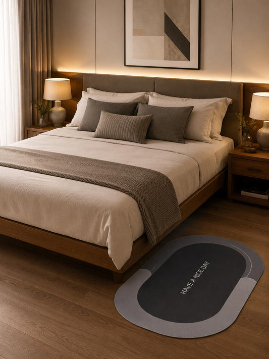 Have A Nice Day Oval Doormat — Gray