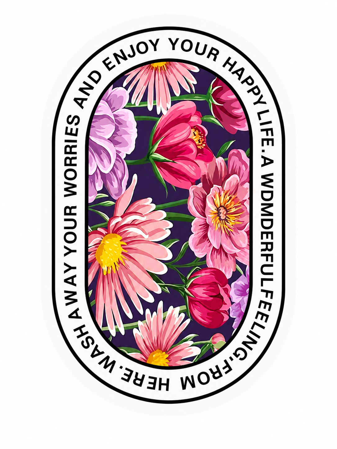 Pink Floral Doormat