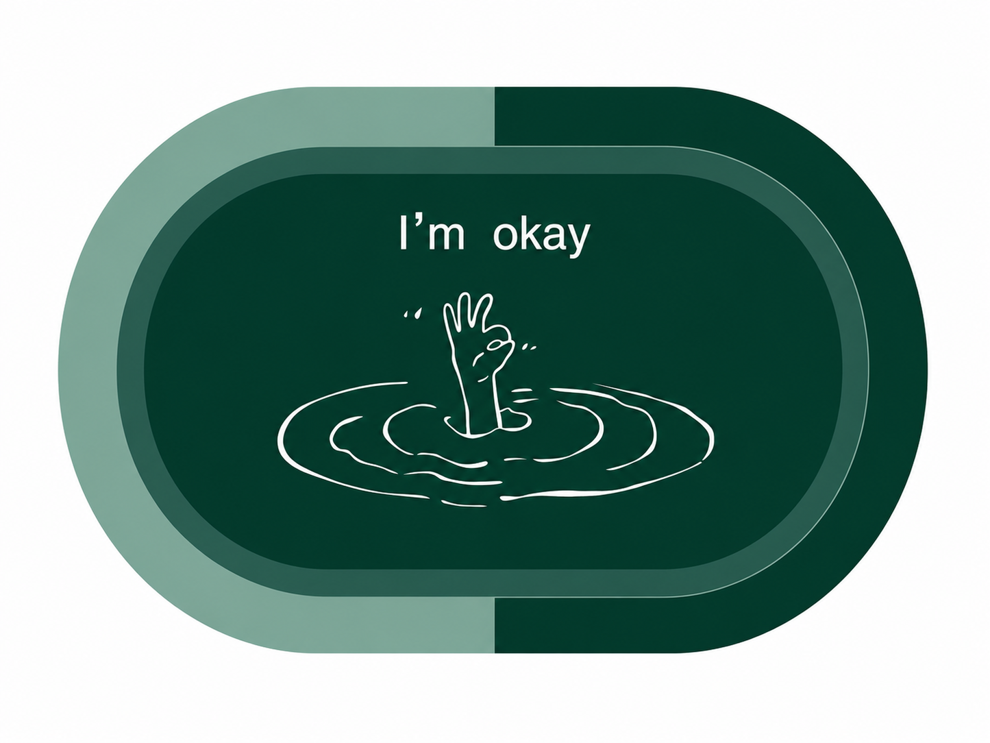 I'm Okay Motivational Doormat