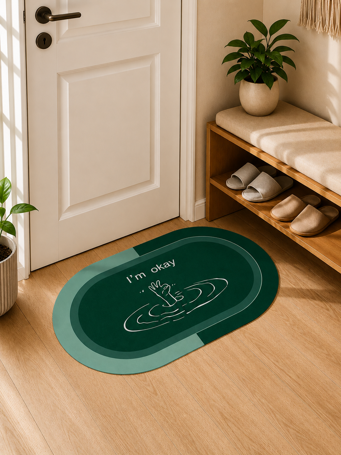 I'm Okay Motivational Doormat