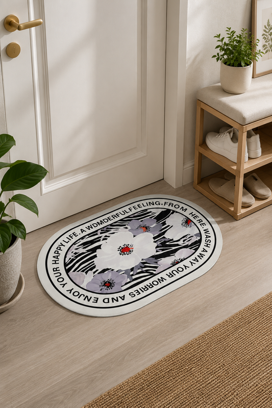 Floral Welcome Doormat