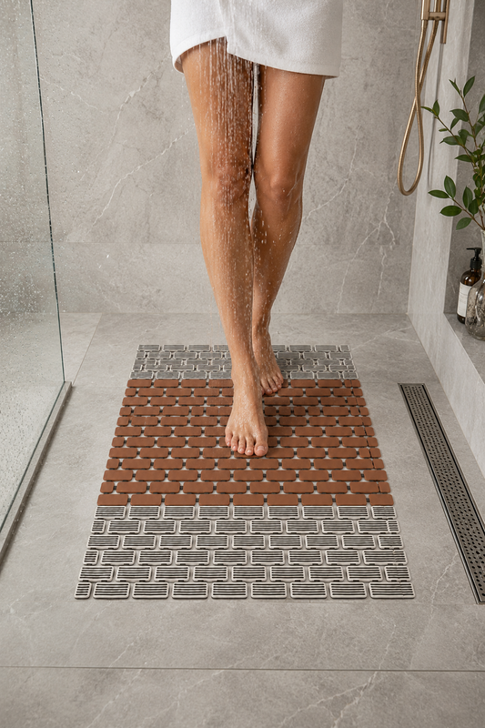 Spa Quick-Dry Shower Mat — Brown