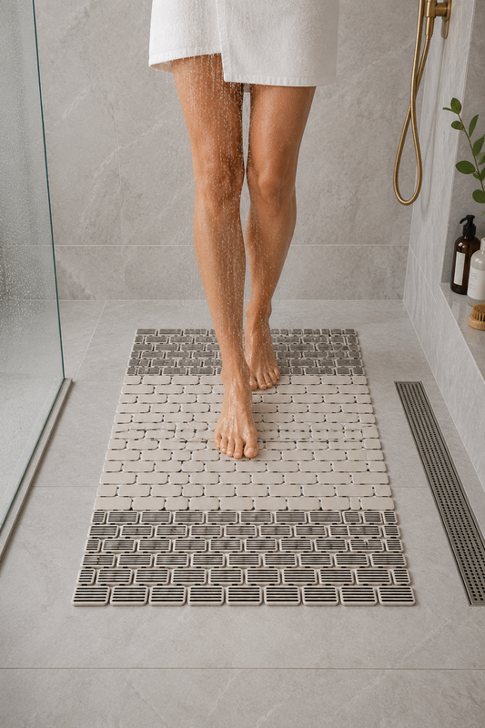 Spa Quick-Dry Shower Mat — Beige