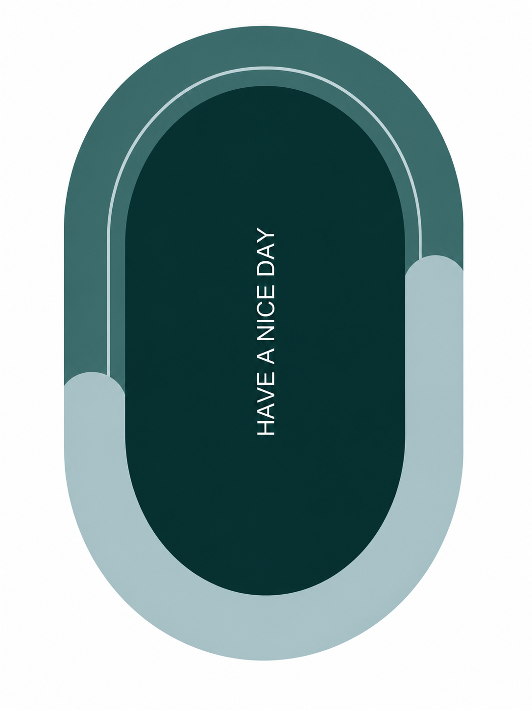 Have A Nice Day Oval Doormat