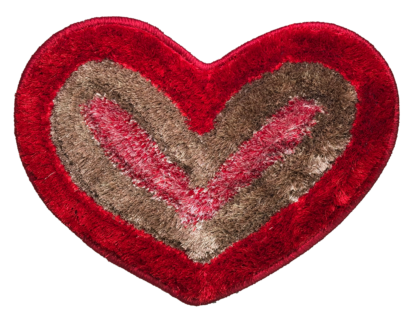 Heart-Shaped Plush Doormat