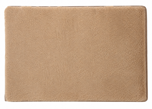 Faux Rabbit Fur Floor Mat — Beige
