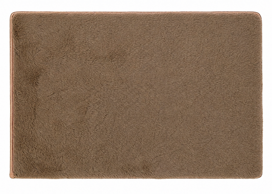 Faux Rabbit Fur Floor Mat — Bronze