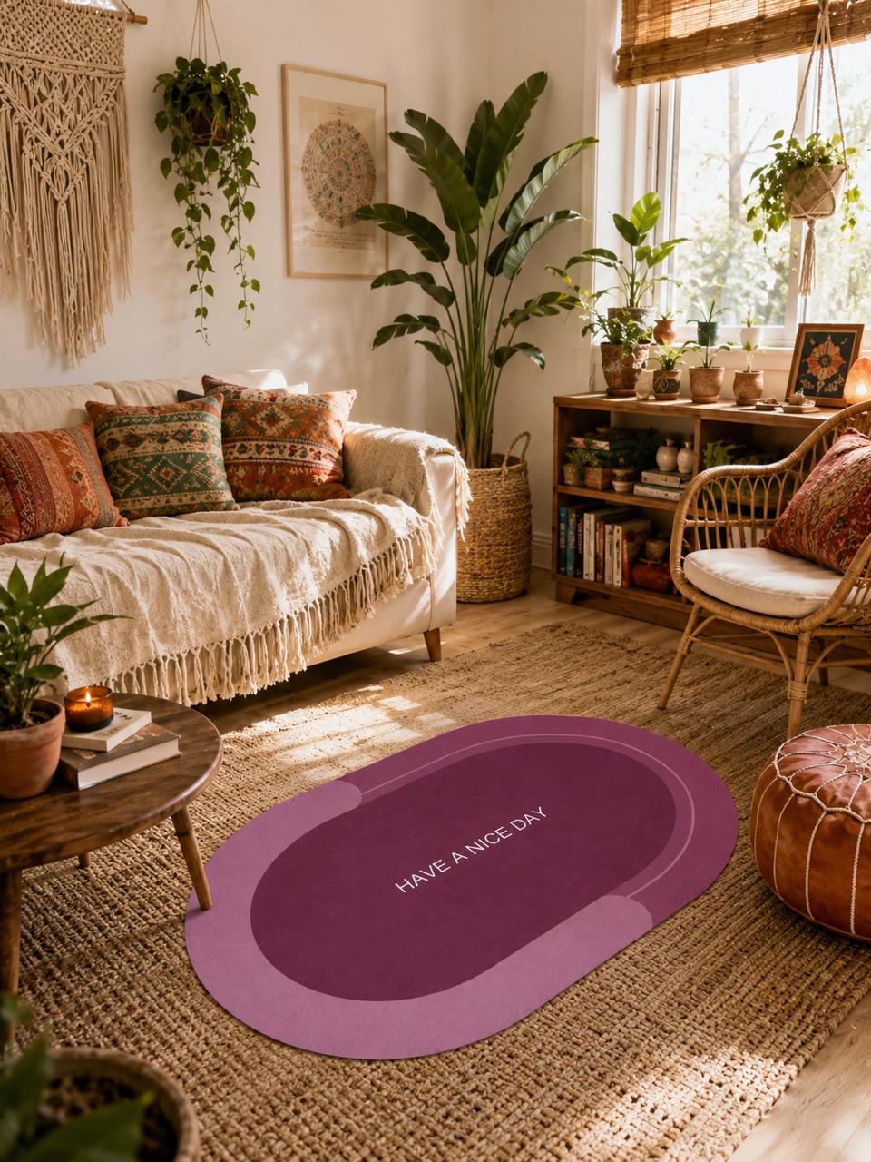 Have A Nice Day Oval Doormat