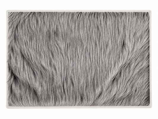 Faux Fur Floor Mat — Elegant Grey