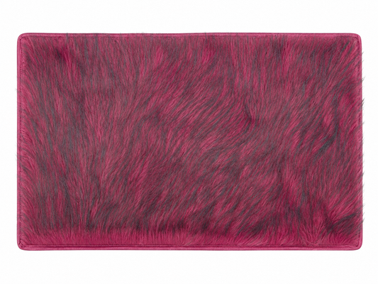 Faux Fur Floor Mat — Bold Wine