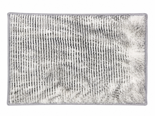 Faux Fur Floor Mat — Classic Silver