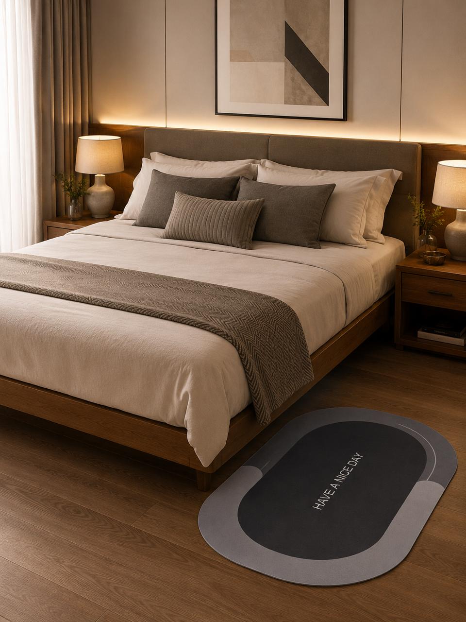 Have A Nice Day Oval Doormat — Gray
