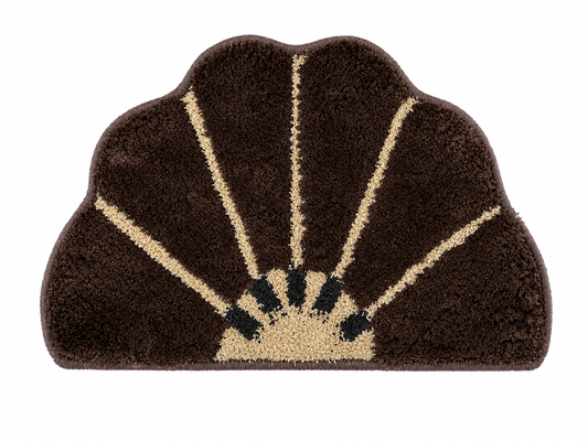 Half Moon Plush Doormat — Brown