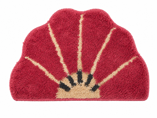 Half Moon Plush Doormat — Red