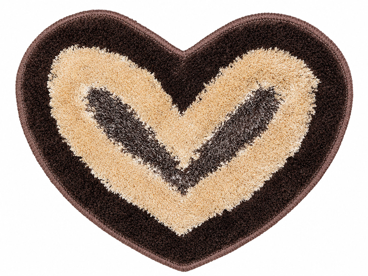 Heart-Shaped Plush Doormat