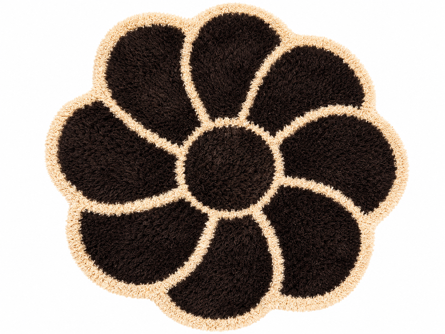 Flower-Shaped Shaggy Rug