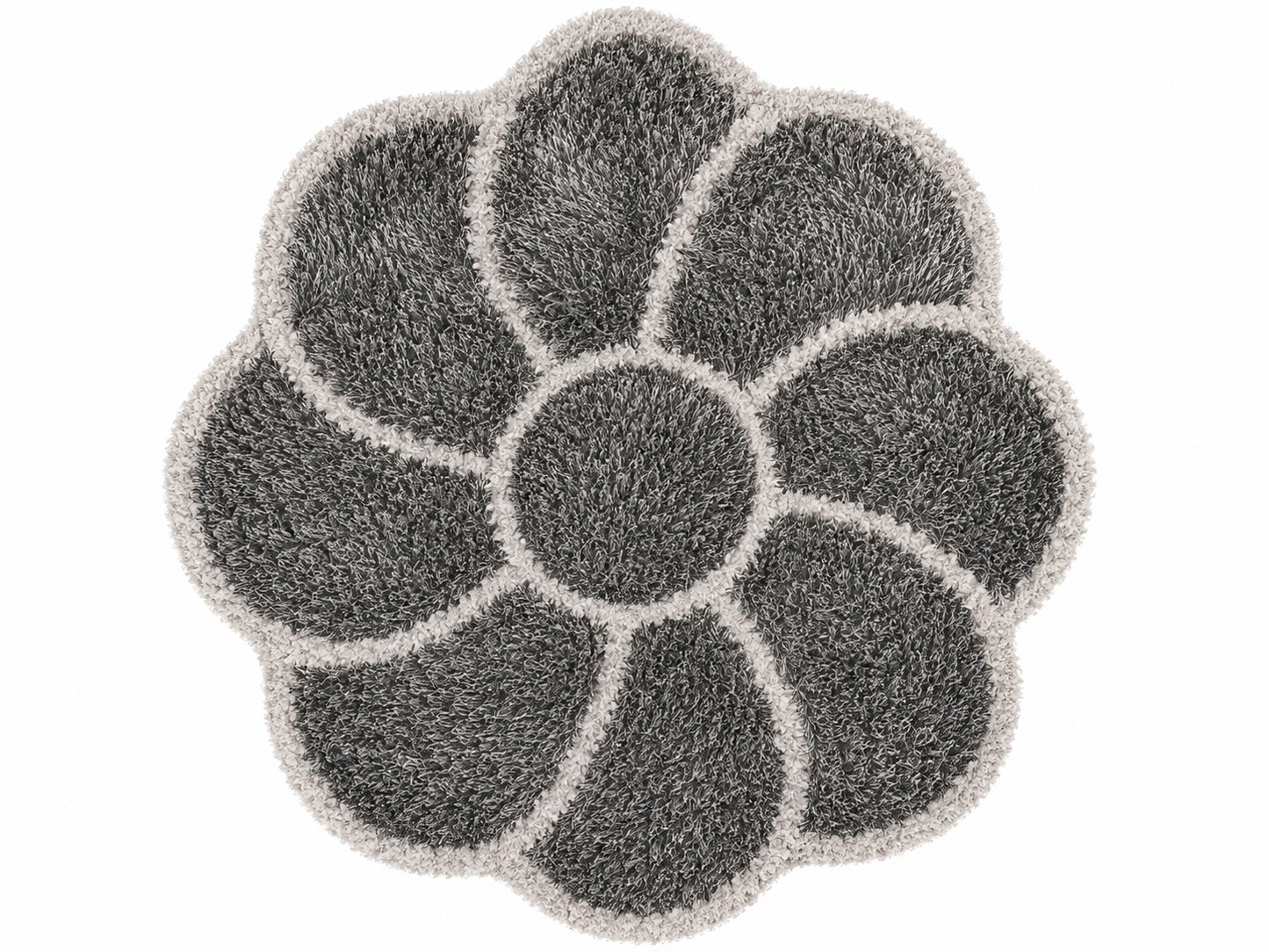 Flower-Shaped Shaggy Rug