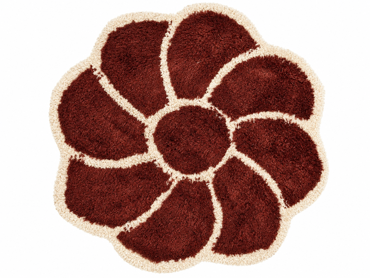 Flower-Shaped Shaggy Rug