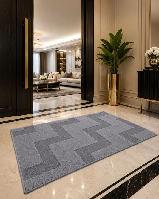 Geometric Microfiber Floor Mat